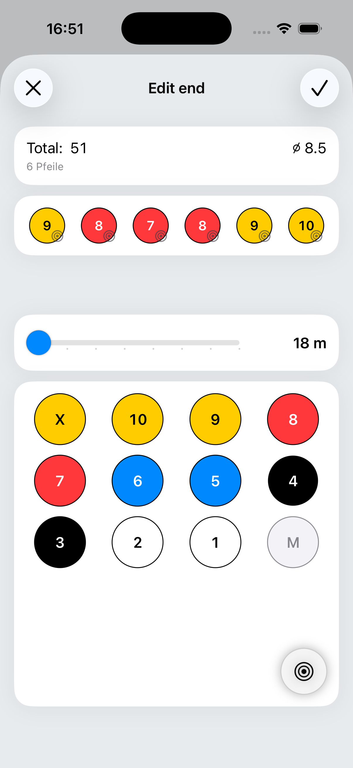 ArrowNotes End Keypad Input