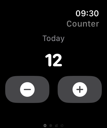 Arrow counter on Apple Watch